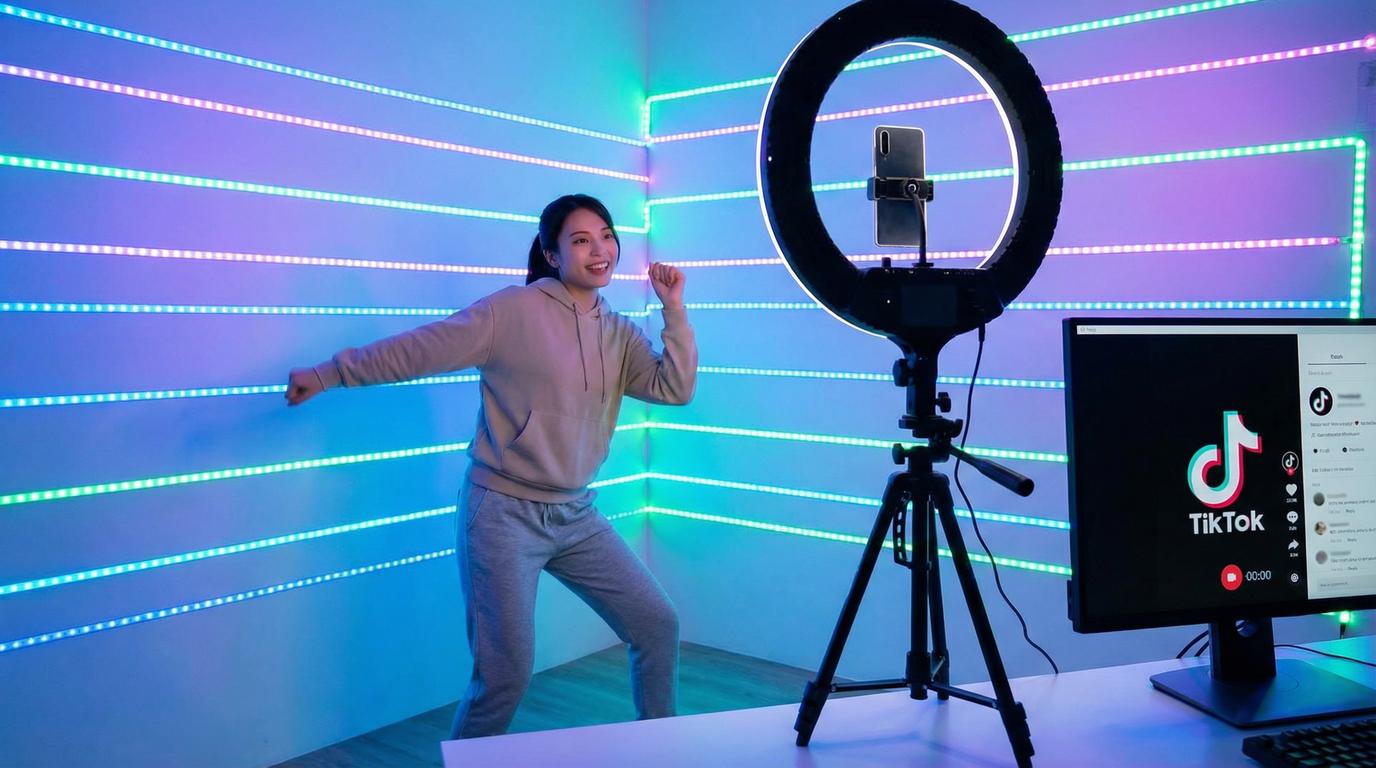 高清视频视频：TikTok风格创意舞蹈短视频
